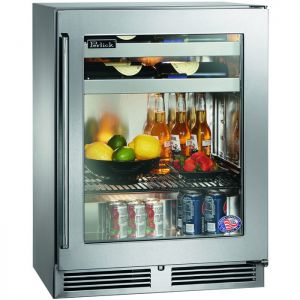 Photo of Shallow Depth Signature Series Sottile Beverage Center - Stainless Steel Glass Door - Right Hinge