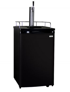 Photo of Kegco HomeBrew Kegerator with Black Cabinet and Black Door