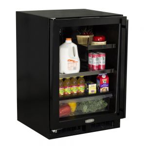 Photo of 24 inch Beverage Refrigerator - Black Framed Reversible Glass Door