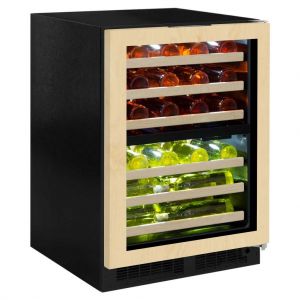 Photo of 24 inch Wide 44 Bottle Dual Zone Panel Overlay Reversible Hinge Wine Refrigerator