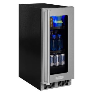 Photo of 15 inch Built-in Beverage Center - Stainless Steel Glass Door Right Hinge