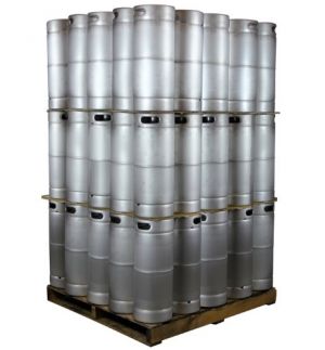 Photo of Pallet of 75 Kegs - 5 Gallon Commercial Keg with Drop-In D System Sankey Valve