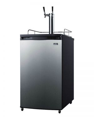 Photo of 20 inch Wide Dual Tap Stainless Steel Kegerator