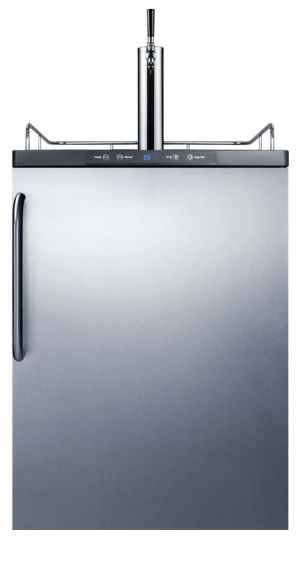 Photo of 24 inch Wide Single Tap Stainless Steel Built-In Kegerator
