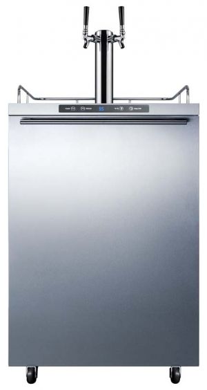 Photo of 24 inch Wide Dual Tap All Stainless Steel Outdoor Commercial Kegerator
