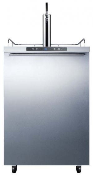 Photo of 24 inch Wide Single Tap All Stainless Steel Outdoor Kegerator