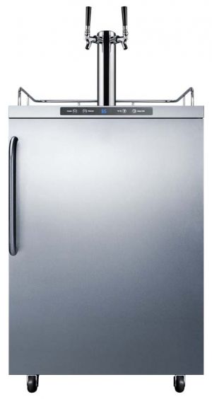 Photo of 24 inch Wide Dual Tap All Stainless Steel Outdoor Kegerator