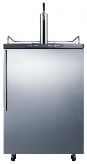 Photo of 24 inch Wide Single Tap Stainless Steel Built -In Commercial Kegerator