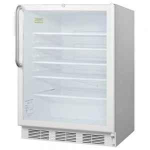Photo of 5.5 cf Glass Door All Refrigerator - White Stainless Steel
