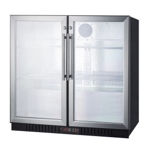 Photo of Commercial Back Bar Auto-Defrost All-Refrigerator - Stainless Steel Doors