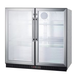 Photo of Commercial Back Bar Auto-Defrost All-Refrigerator - Stainless Steel Exterior
