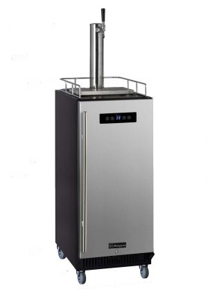 Photo of 15 inch Wide Single Tap Stainless Steel Commercial Kegerator