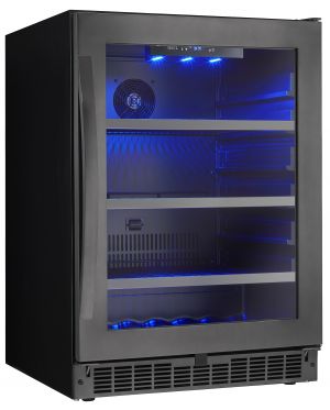 Photo of Silhouette Select Prague 24 inch Single Zone Built-In Beverage Center - Black Stainless Steel