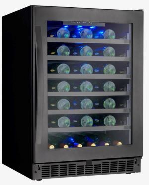 Photo of Silhouette Select SSWC056D1B-S 48 Bottle Single Zone Wine Refrigerator with Black Stainless Steel Door