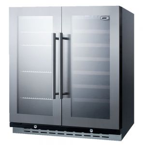 Photo of 30 inch Wide 33 Bottle Dual Zone Stainless Steel Built-In Wine Refrigerator/Beverage Center