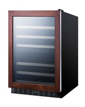 Photo of 24 inch Wide 44 Bottle Dual Zone Panel Overlay Built-In Wine Refrigerator