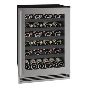 Photo of 48 Bottle Single Zone Built-In Wine Cooler Refrigerator with Stainless Steel Door