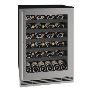 Photo of 24 inch Wide 48 Bottle Single Zone Stainless Steel Built-in Wine Refrigerator