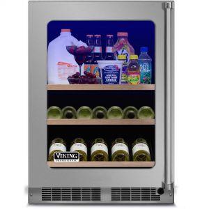 Photo of 24 inch Wide VBUI5241GSS Left Hinge Beverage Center Refrigerator - Clear Glass Door & Stainless Steel