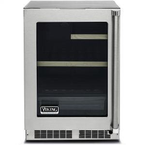 Photo of 24 inch Wide VRUI5240GLSS Left Hinge Beverage Center Refrigerator - Clear Glass Door & Stainless Steel