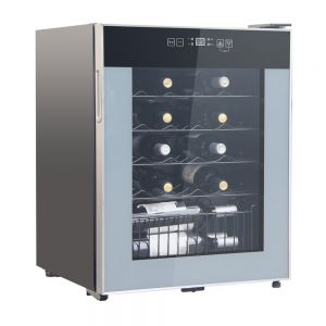 Photo of 24 Bottle Wine Chiller - Black Cabinet and Platinum Trim Glass Door