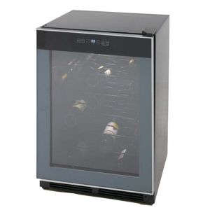 Photo of 52-Bottle Wine Chiller - Black Cabinet and Platinum Frame Glass Door