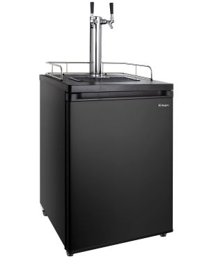Photo of 24 inch Wide Cold Brew Coffee Dual Tap Black Kegerator