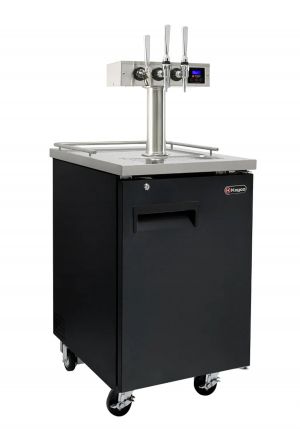 Photo of 24 inch Wide Triple Tap Black Commercial Hot Draft ® Nitro Cold Brew Coffee Dispenser