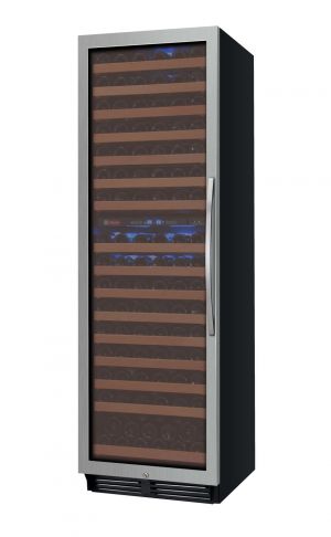 Photo of 24 inch Wide FlexCount Series 172 Bottle Dual Zone Stainless Steel Left Hinge Wine Refrigerator