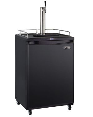 Photo of 24 inch Wide Single Tap Black Commercial/Residential Kegerator