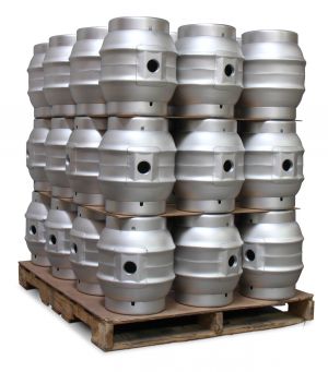 Photo of Pallet of 36 5.4 Gallon Pin Beer Keg Casks