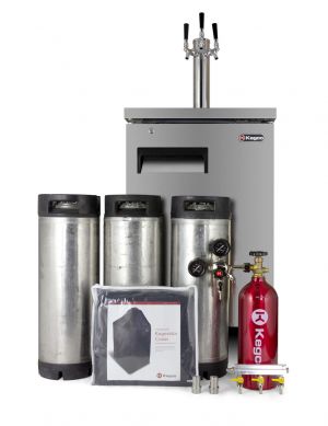 Photo of 24 inch Wide Homebrew Triple Tap All Stainless Steel Commercial Kegerator with Kit