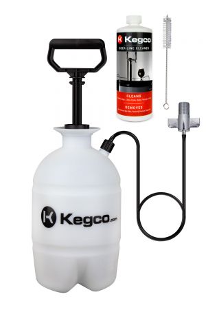 3 Photo of Deluxe Hand Pump Pressurized Keg Beer Kegerator Cleaning Kit w/ 32 oz. Cleaner