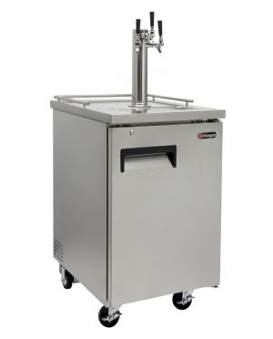 Photo of 24 inch Wide Kombucha Triple Tap All Stainless Steel Commercial Kegerator