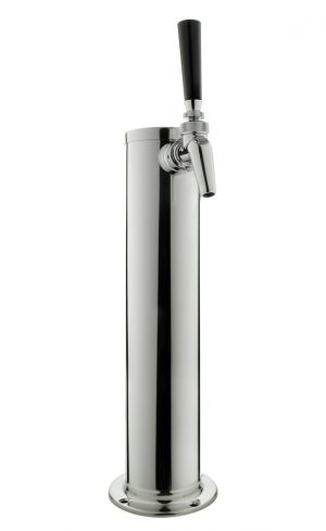 Photo of 14 inch Tall Polished Stainless Steel 1-Faucet Draft Beer Tower - Perlick Faucet