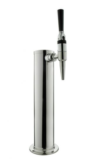 3 Photo of 14 inch Tall Polished Stainless Steel 1-Faucet Draft Beer Tower - Stout Faucet