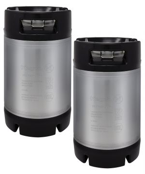 Photo of 2.5 Gallon Ball Lock Keg - Rubber Handle - NSF Approved - Set of 2