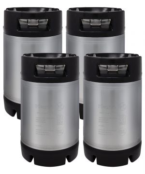 Photo of 2.5 Gallon Ball Lock Keg - Rubber Handle - NSF Approved - Set of 4