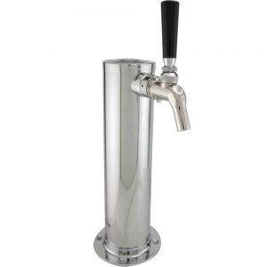 Photo of 12 inch Single Tap Stainless Steel Beer Tower with Perlick 630SS Stainless Faucet