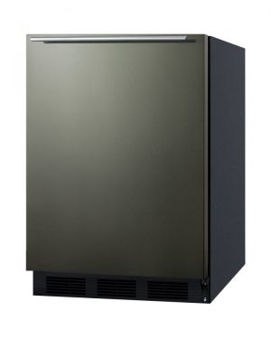 Photo of 5.5 Cu. Ft. ADA Compliant Compact Built-In Refrigerator - Black Stainless Steel Door