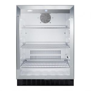 Photo of 4.86 cf Glass Door All Refrigerator - Stainless Steel Trim Door