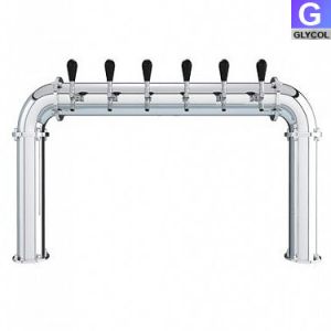Photo of Stainless Steel 6 Faucet - 3.3 Inch Column - Glycol Cooled