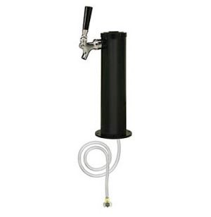 Photo of Black ABS Plastic 1-Faucet Beer Tower - 3 inch Column